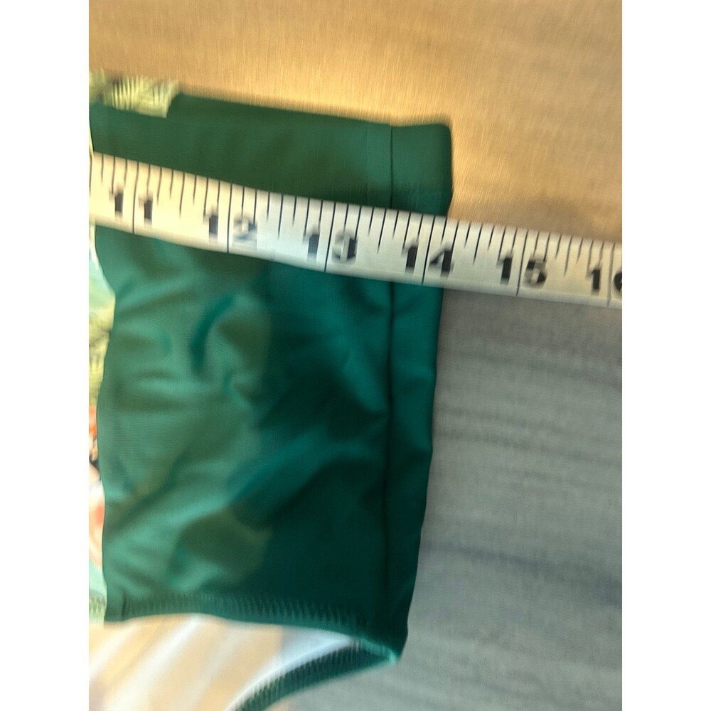 Women’s Hanna Nikole Green Tropical High Waisted Tummy Control Set Size M - Picture 4 of 7
